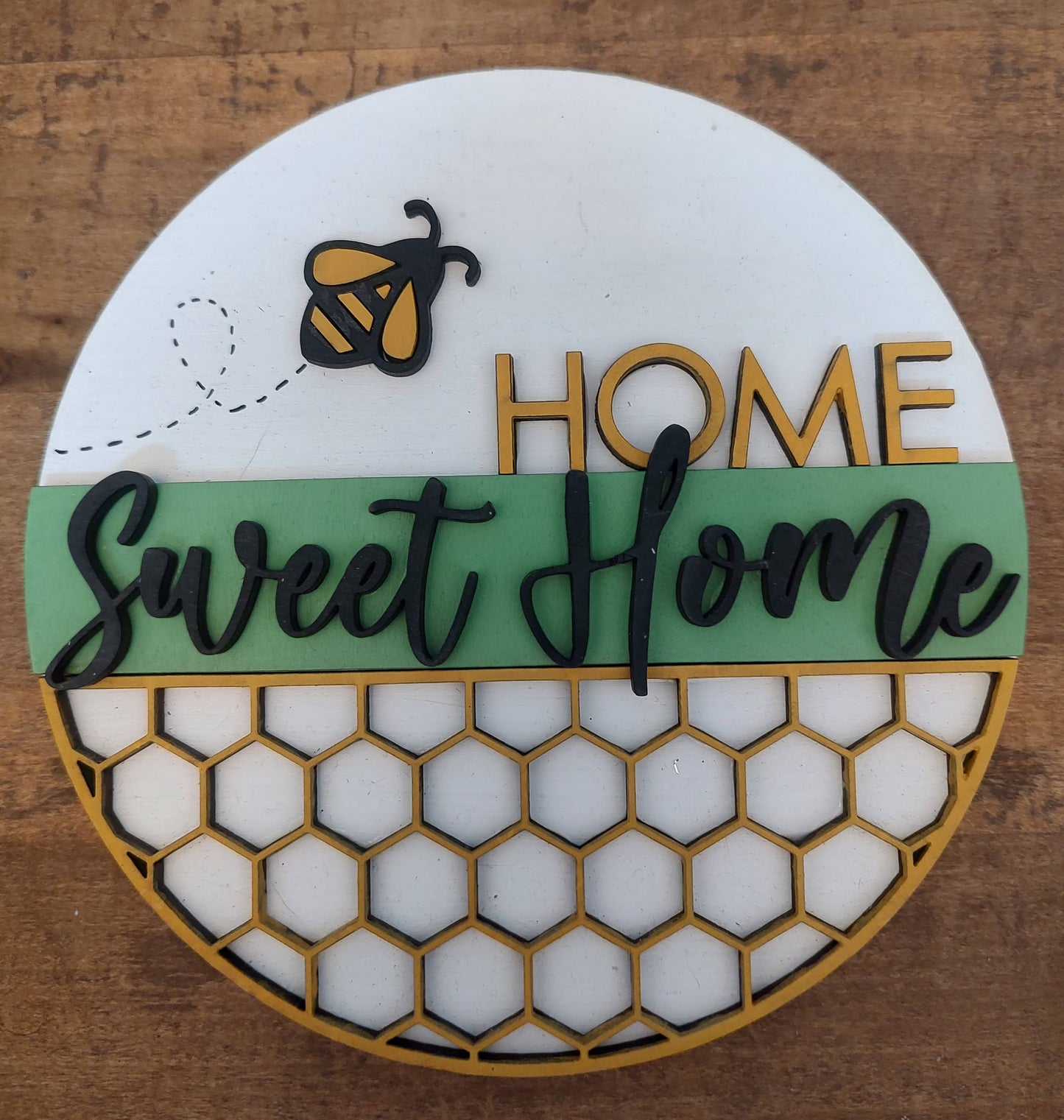PAINTED Home Sweet Home Large Plate Insert