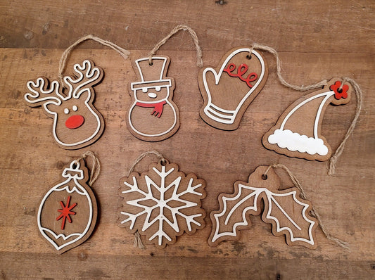 PAINTED Cookie Cutter Ornaments