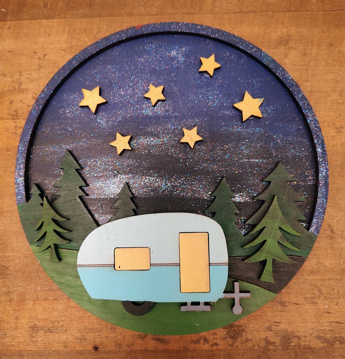 PAINTED Camping Round