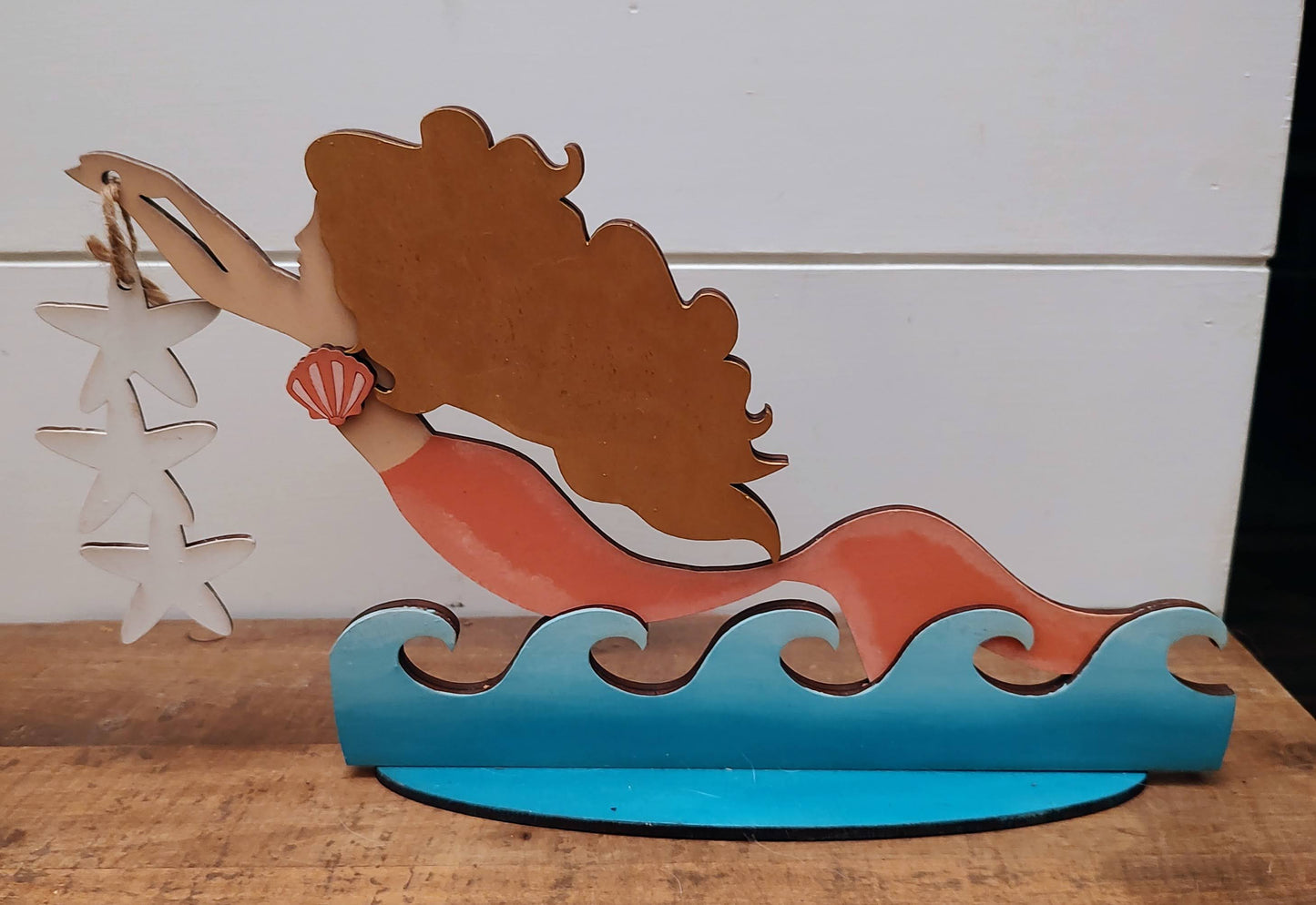 PAINTED Swimming Mermaid
