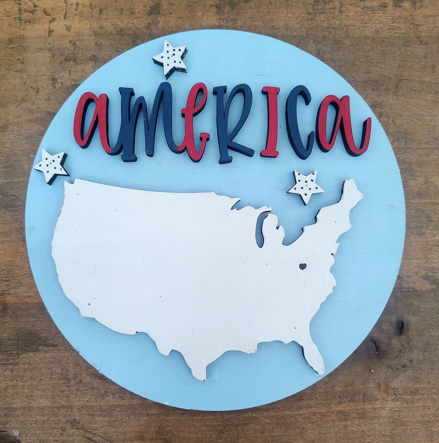PAINTED America Large Plate Insert