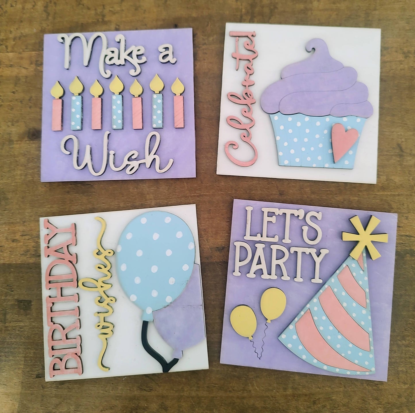 PAINTED Birthday Leaning Tower Inserts