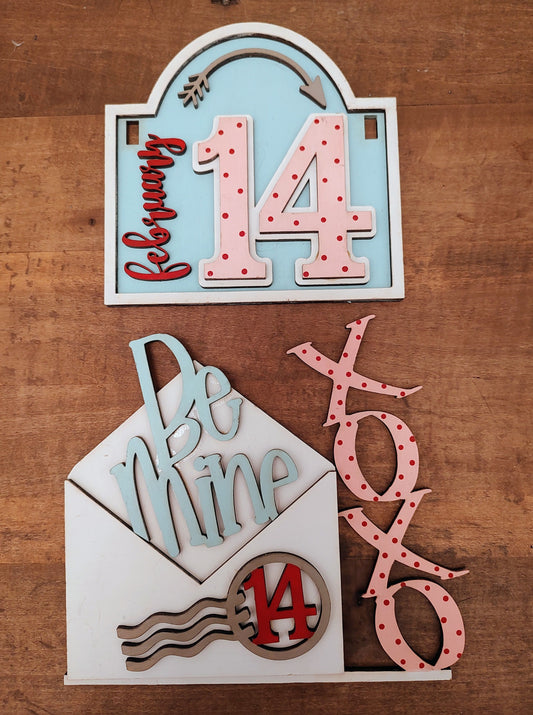 PAINTED Valentine Mini Post Inserts