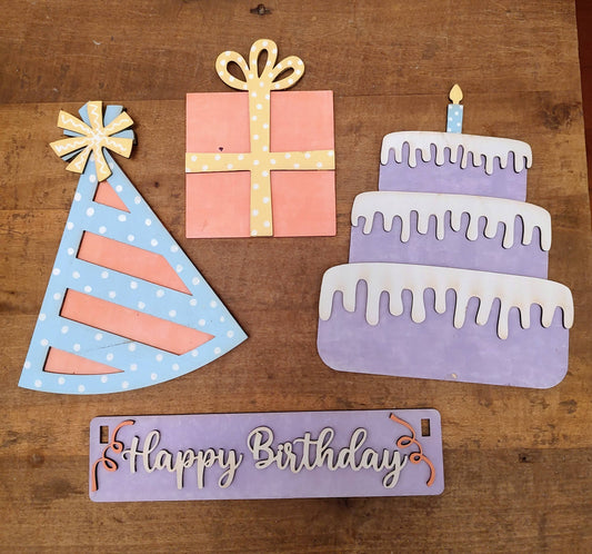 PAINTED Birthday Wagon/Crate Inserts