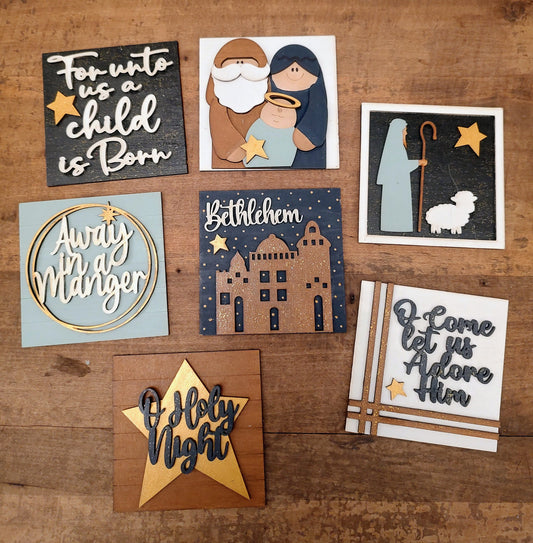 PAINTED Nativity Leaning Tower Inserts