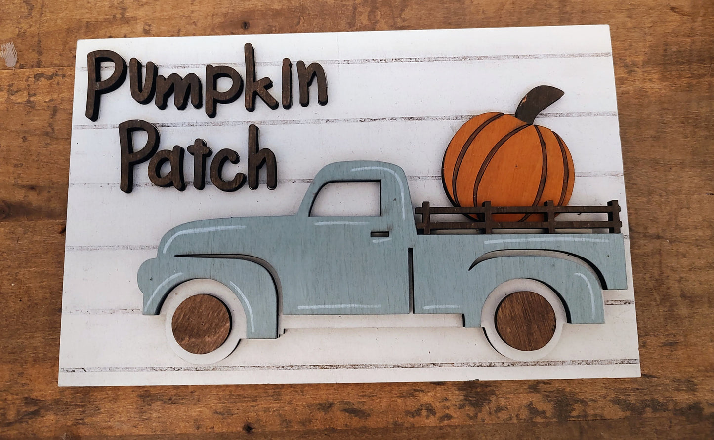 PAINTED Pumpkin Patch Shelf Sitter