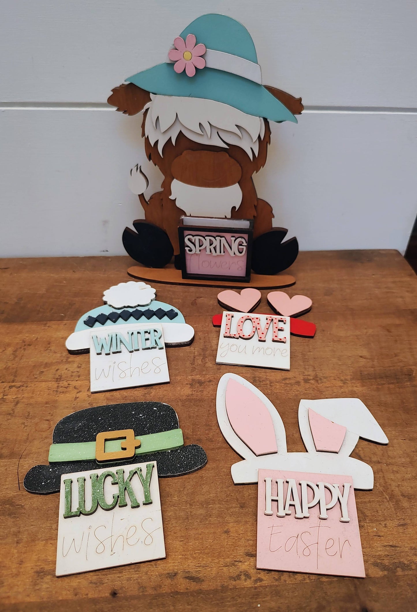 PAINTED Interchangeable Highland Cow Project Set