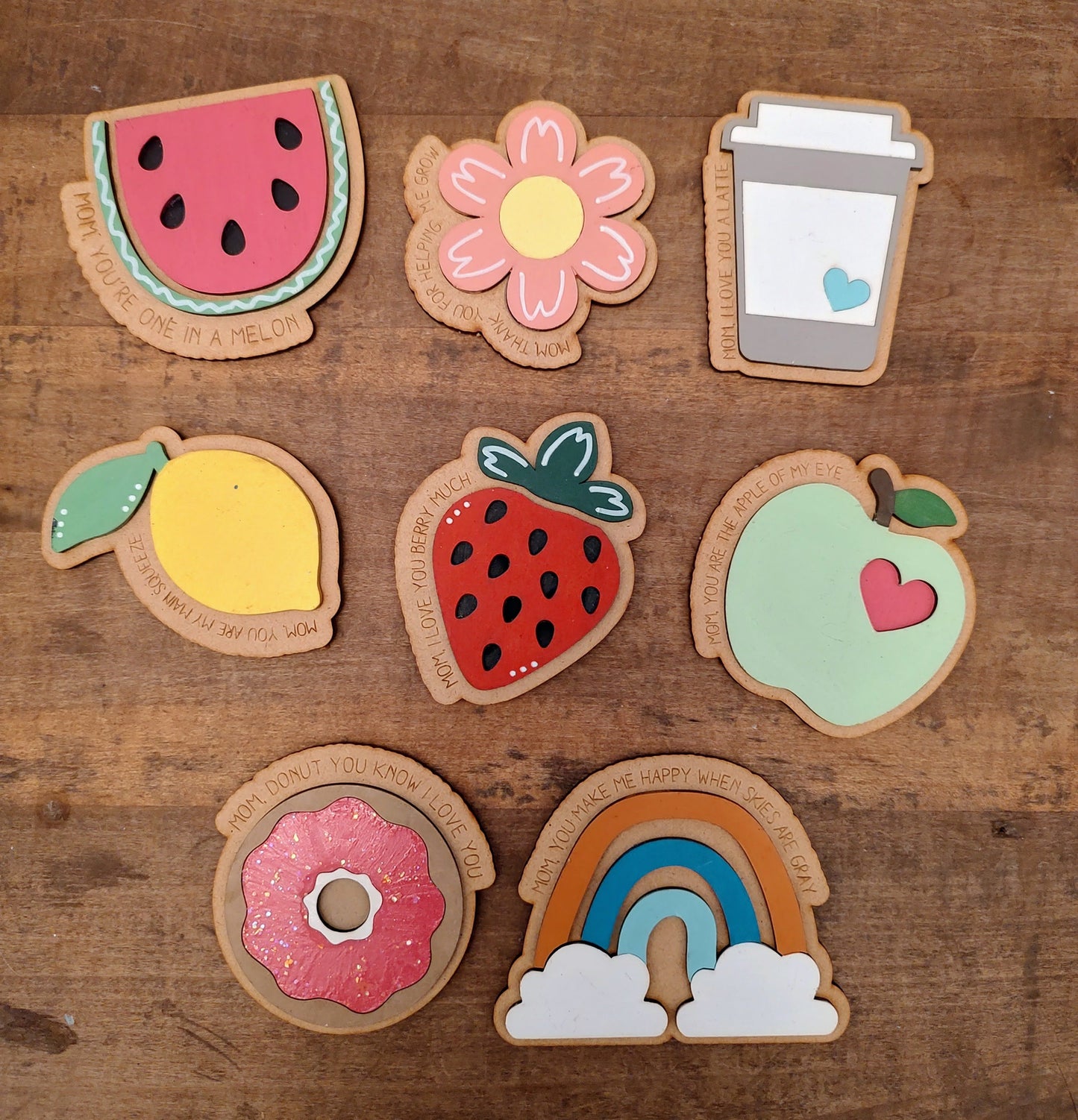 PAINTED Mother's Day Magnets