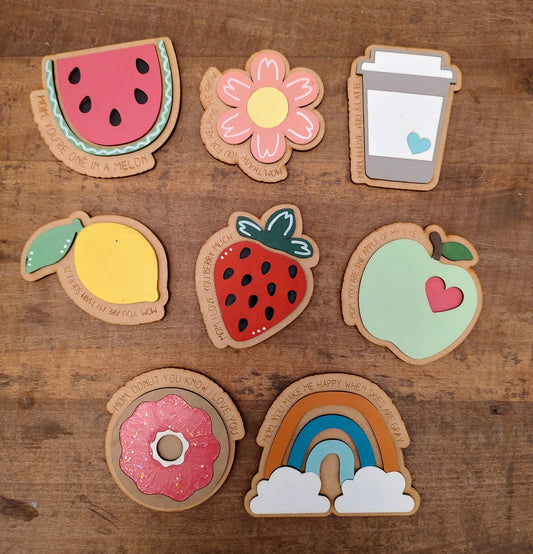 PAINTED Mother's Day Magnets
