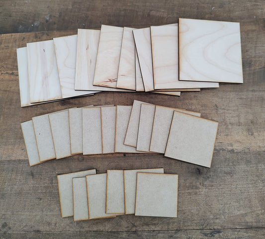 Unpainted Blank Squares