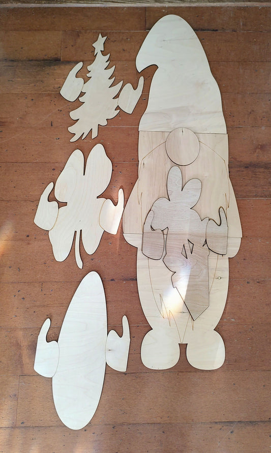 Unpainted 4ft. Interchangeable Gnome with Inserts
