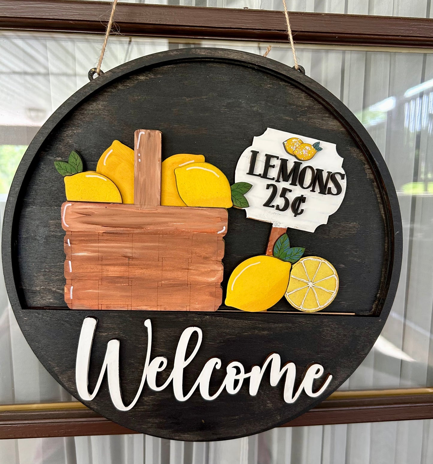 Lemon Insert for Interchangeable Welcome Door Hanger
