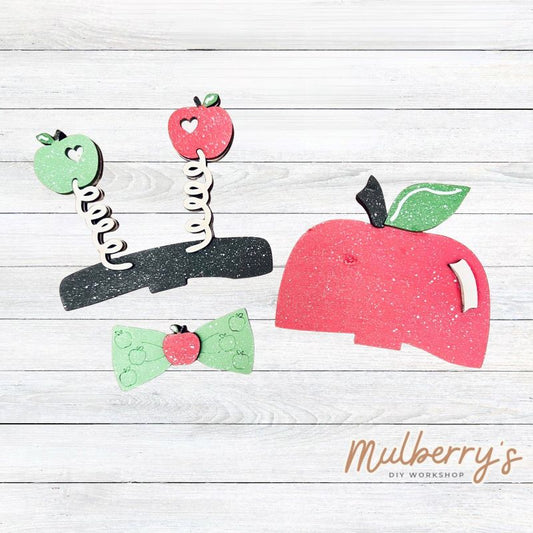 Our apple inserts pair perfectly with our Interchangeable Dinosaurs, pictured in the following pictures and sold separately.

Please note that different inserts fit each type of dinosaur base differently. For our interchangeable dinosaurs, we recommended pairing each with the following:

-Brachiosaurus with Headband & Bow Tie

-T-Rex with either insert

-Triceratops with Apple