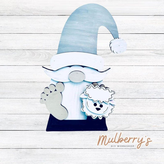 Our cute little interchangeable gnome sitter is a must! He measures 12-inches tall. Swap out his inserts to keep him ready for each holiday and season. Includes interchangeable gnome with Easter religious insert.