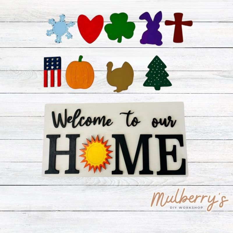 Interchangeable Large HOME Sign – Mulberry's DIY Workshop