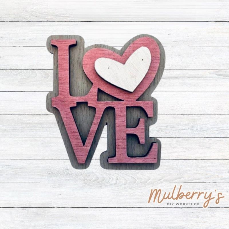 Decorate your home with our Love insert. Our inserts may be displayed solo or with our interchangeable gnome, which is sold separately.