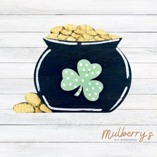 Decorate your home with our Pot of Gold insert. Our inserts may be displayed solo or with our interchangeable gnome, which is sold separately.