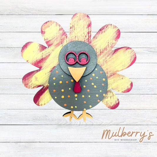 Decorate your home with our Turkey insert. Our inserts may be displayed solo or with our interchangeable gnome, which is sold separately.