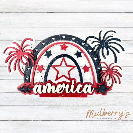 Decorate your home with our July 4th insert. Our inserts may be displayed solo or with our Interchangeable Lantern, which is sold separately.