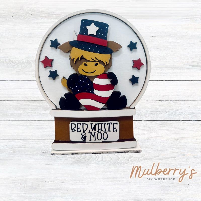 Interchangeable Mini Snowglobe: July 4th Inserts