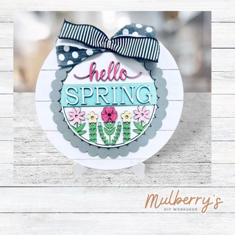 Hello Spring Flowers Large Insert