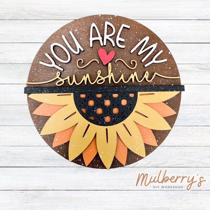 Decorate your home with our 7.5-inch Sunflower Sunshine insert. Our inserts may be displayed solo or with our interchangeable plate stand, which is sold separately.