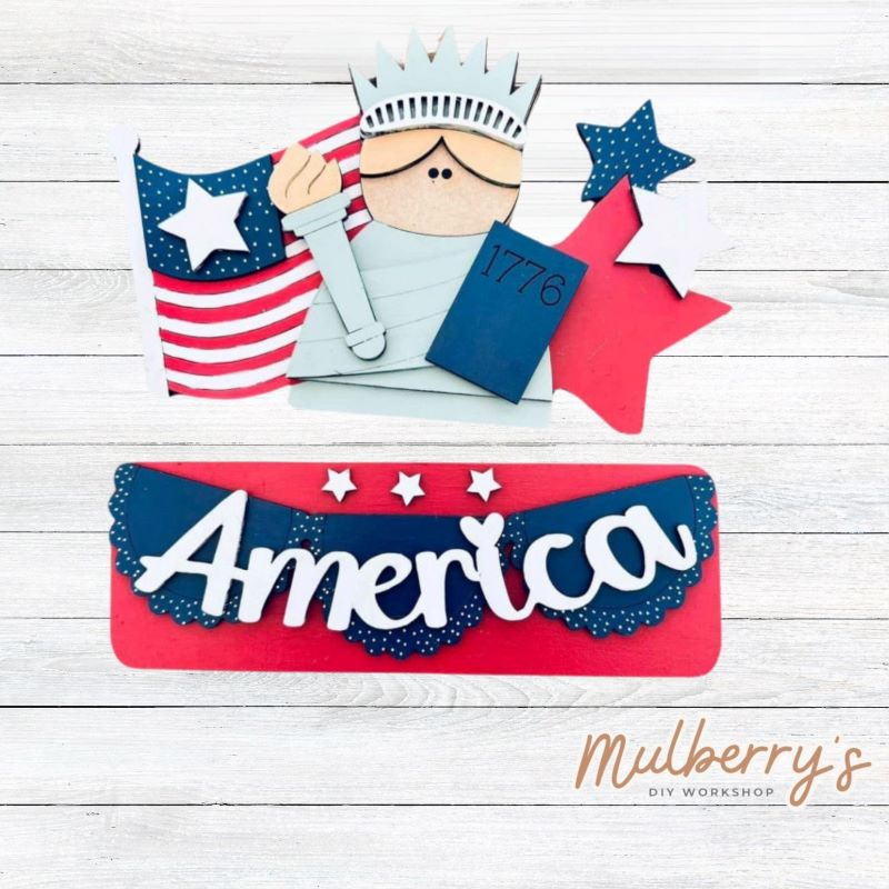Our patriotic inserts go perfectly with our interchangeable breadboard, which is sold separately.