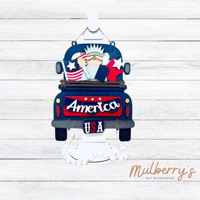 Our interchangeable truck is a must have!! Patriotic inserts are included in this set. Additional inserts are available for each holiday/season