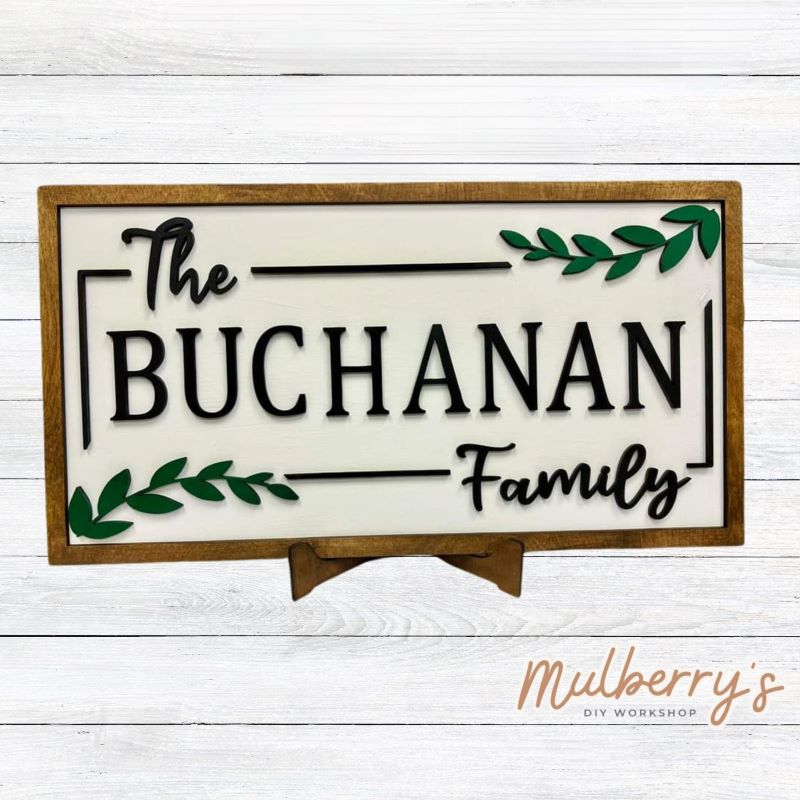 Example Last Name Poster Personalized Last Name Sign – Mulberry's DIY Workshop