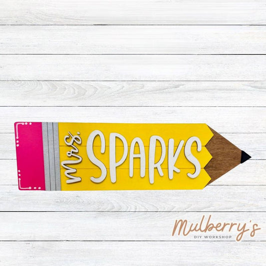 Our personalized pencil shelf sitter would be the perfect addition to your classroom! Approximately 5.5" tall by 18" wide.