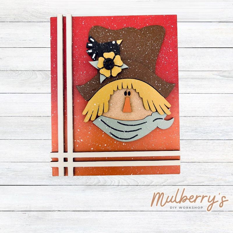 Our scarecrow insert goes perfectly with our interchangeable rectangle frame, which is sold separately.
