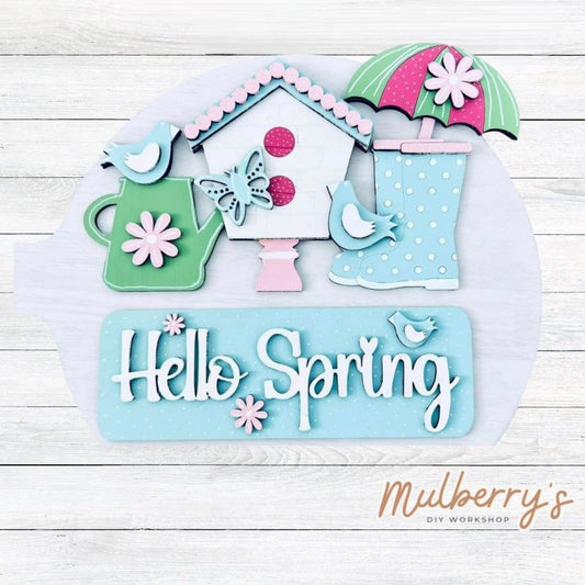 Our seasonal inserts can be displayed individually or in our interchangeable lattice round door hanger, which is sold separately.