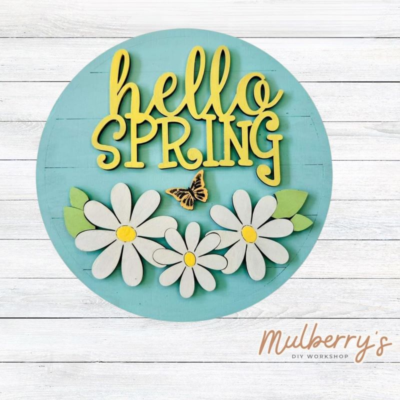 Hello Spring Interchangeable Tabletop Insert – Mulberry's DIY Workshop