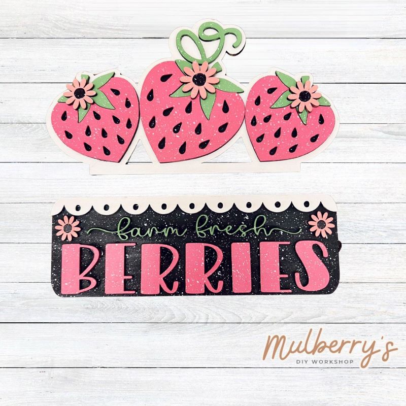 Our strawberry inserts go perfectly with our interchangeable breadboard, which is sold separately.