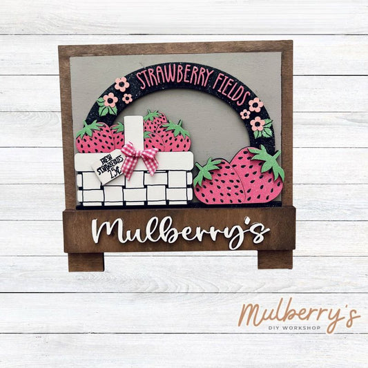 Welcome family and friends with our interchangeable desk easel! Simply swap out inserts to match the different holidays and seasons!

It's approximately 10.5" tall.

Includes: Desk Easel with Strawberry Insert.