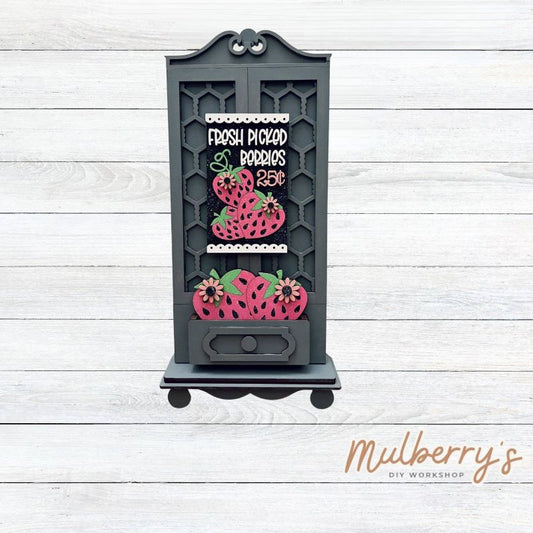 It doesn't get any cuter than our new single cottage mega shelf sitter! It's the perfect add-on accessory to your decor at approximately 15" tall by 6.5" wide.

Includes: Single Cottage and the Strawberry insert set pictured. If desired, the other Easter insert option set can be purchased in the subsequent product listing.
