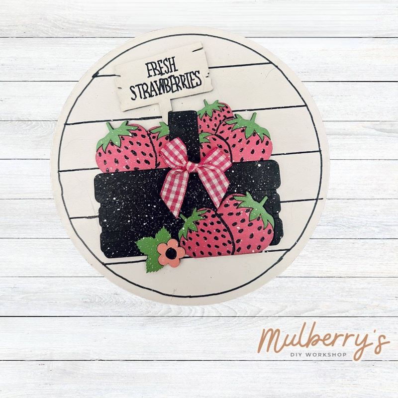 Decorate your home with our Fresh Strawberries insert. Our inserts may be displayed solo or with our Interchangeable Tabletop, which is sold separately.