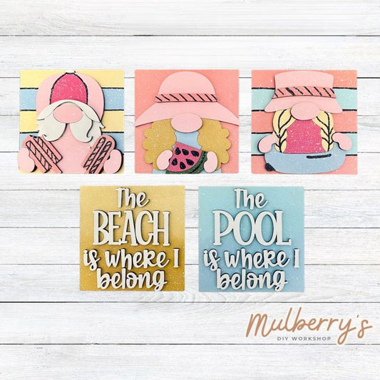 Our 4x4 summer gnome decorative tiles are so versatile. They go perfectly with many of our interchangeable bases!  Display them in our learning towers, tiered trays, or display shelves.