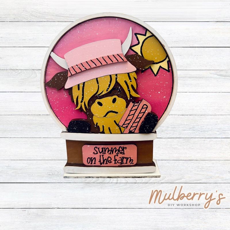 Our interchangeable mini snowglobe is the perfect addition to your seasonal decor! Simply switch out the interchangeable pieces for every holiday/season!

Approximately 7" tall by 5.5" wide.