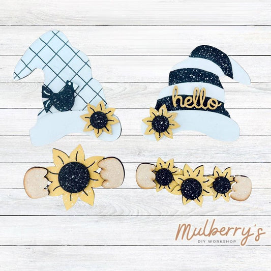 Our sunflower inserts pair perfectly with our interchangeable mini gnomes, which are sold separately.