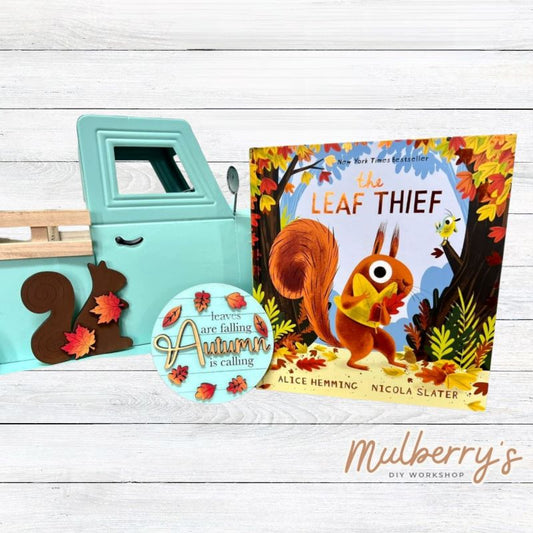 Come to the workshop and read The Leaf Thief, then complete our fall squirrel project!