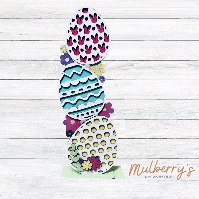 Personalized Three Stacking Eggs Shelf Sitter – Mulberry's DIY Workshop