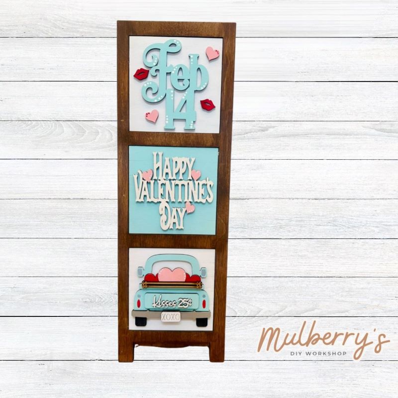 Our triple leaning tower is a perfect way to display the different seasonal and holiday decorative tiles! Choose your favorite three from each season and/or holiday. The triple leaning tower is approximately 16.5" tall and is free standing with a hinge mechanism.